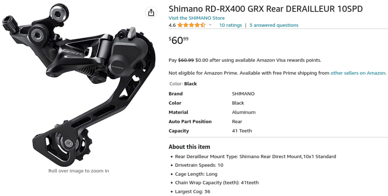 Amazon GRX RD-RX400 Rear Derailleur