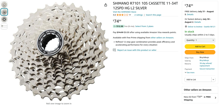 Shimano CS-R7101 Cassette